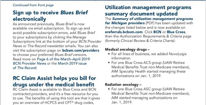 Blues Brief May 4 Blues Brief May 4
